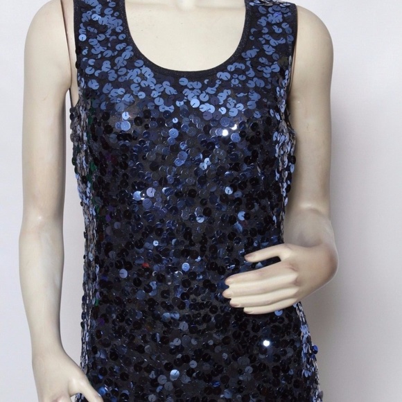 blue sequin top